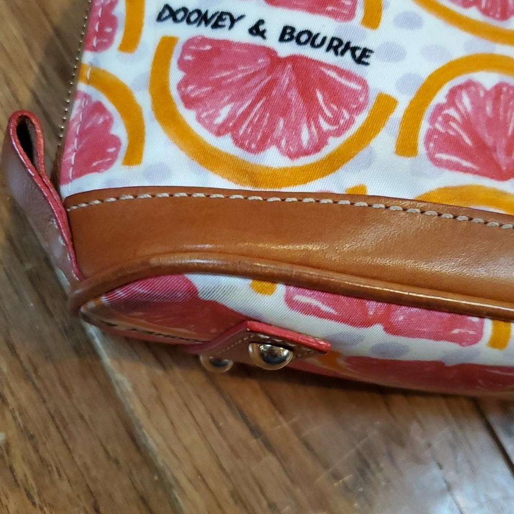 Dooney & Bourke Pomelo Bitsy Grapefruit Print Women's Bag - Orange and Pink - Picture 6 of 15